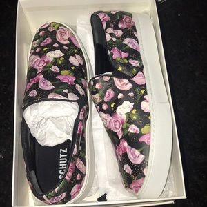 Schutz slip on bloom flower mix sneakers